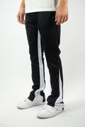 Two Tone Stack Bottom Track Pants | 100-411