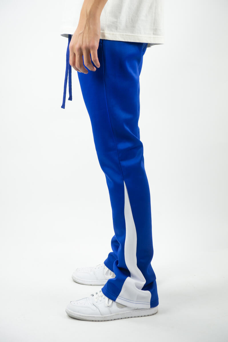 Two Tone Stack Bottom Track Pants | Rebel Minds