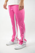 Two Tone Stack Bottom Track Pants | 100-411