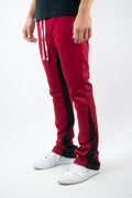 Two Tone Stack Bottom Track Pants | 100-411