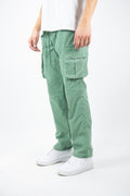 Contrast Stitching Cargo Nylon Pants | 100-420