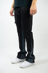 Two Tone Stack Bottom Track Pants | 100-411