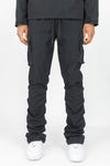 Solid Nylon Stacked Cargo Pants | 100-422