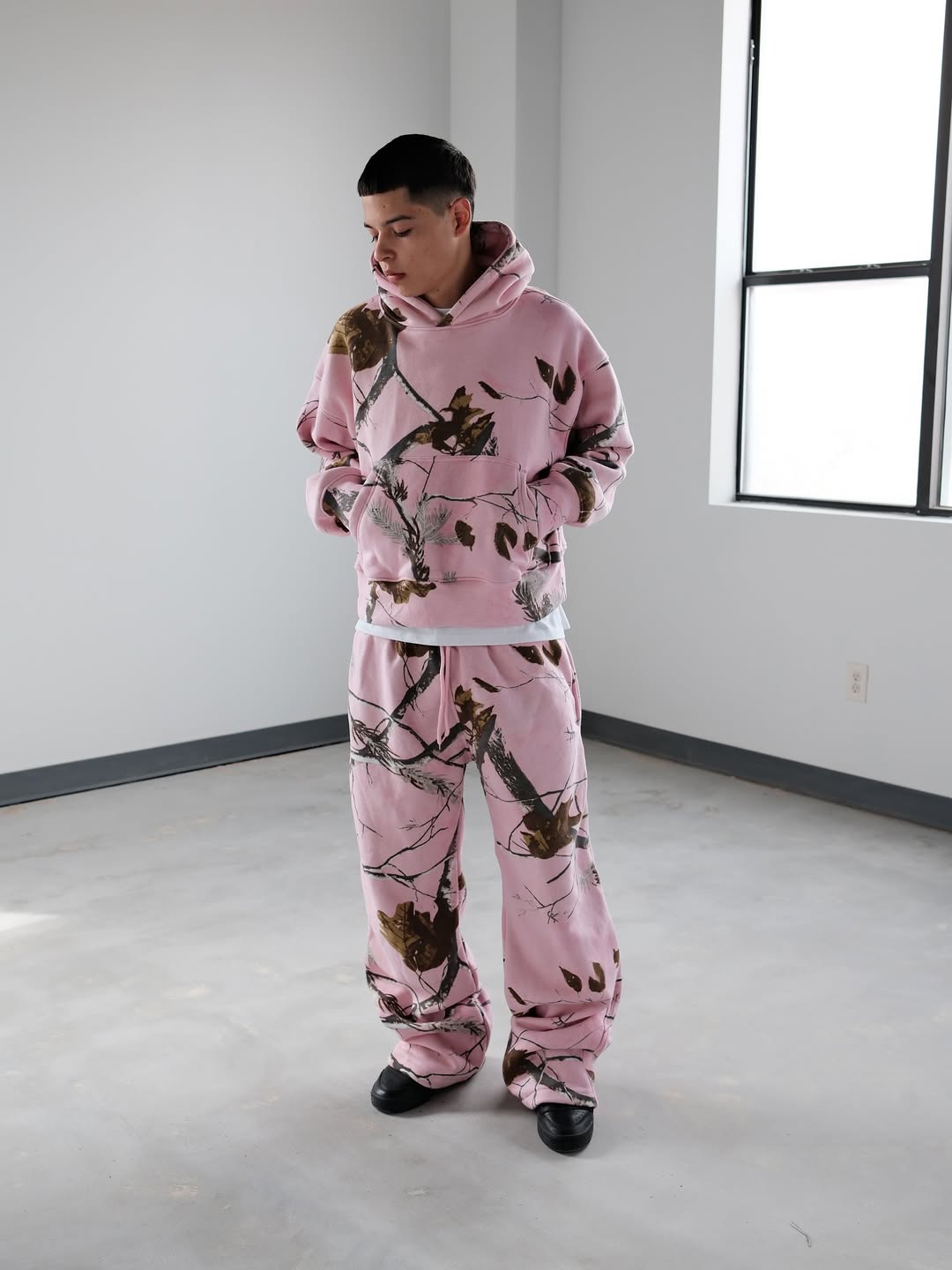 Woodlands Camo Boxy Hoodie | BH200 | Blank House