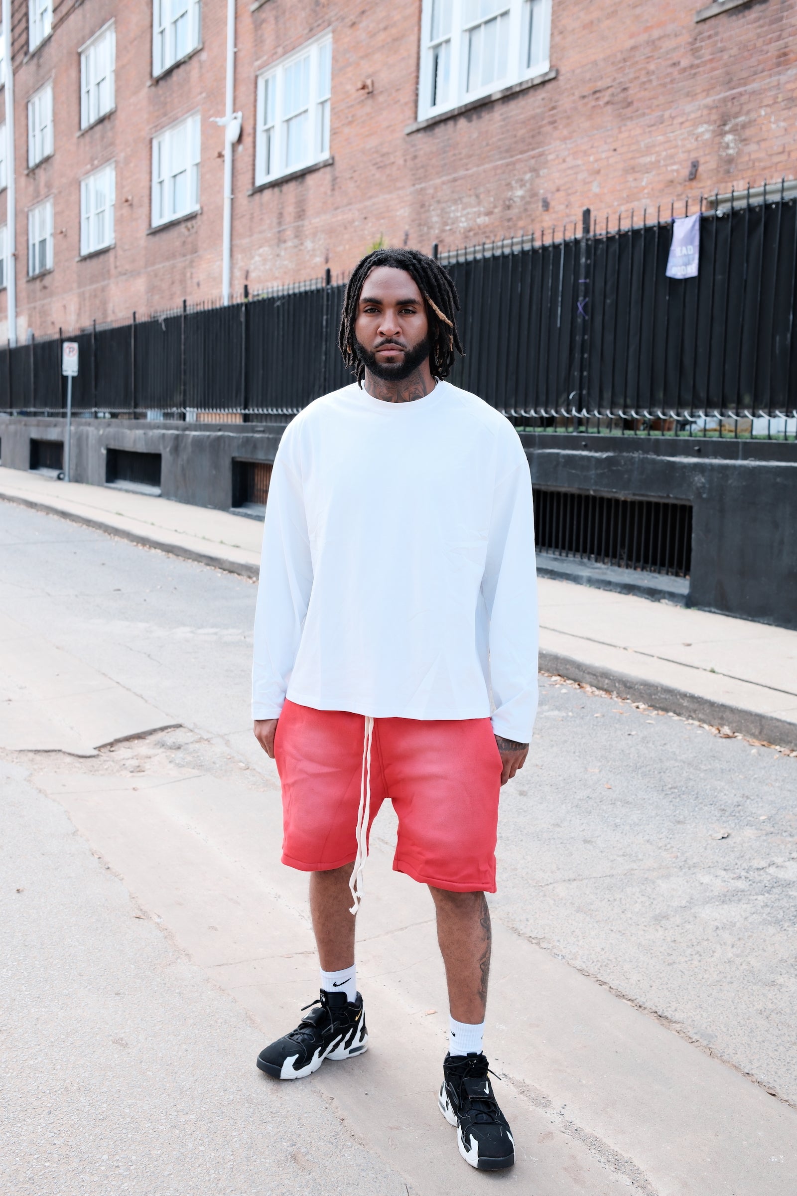 Acid Wash Shorts With White String | BH3002 | Blank House