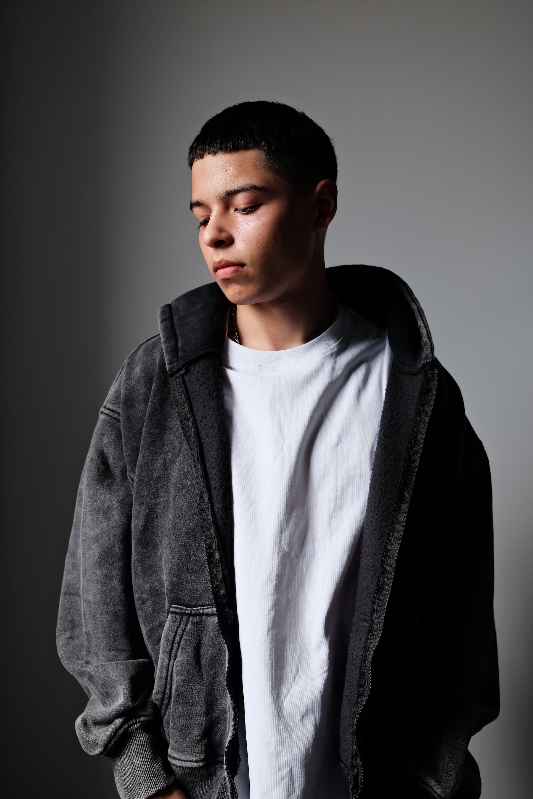 Crystal Wash Zipper Hoodie | BH605 | Blank House