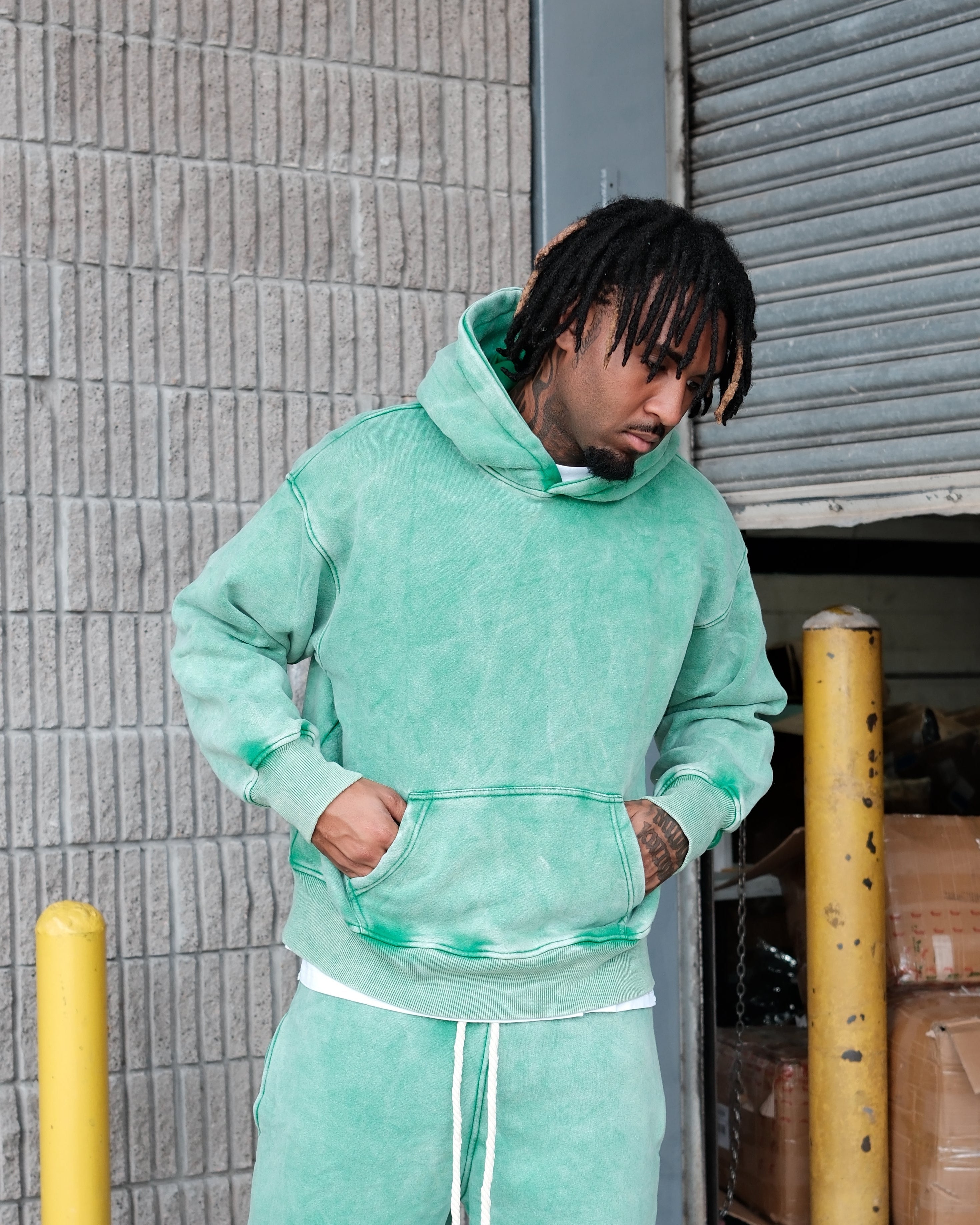 Crystal Wash Boxy Hoodie | BH603 | Blank House