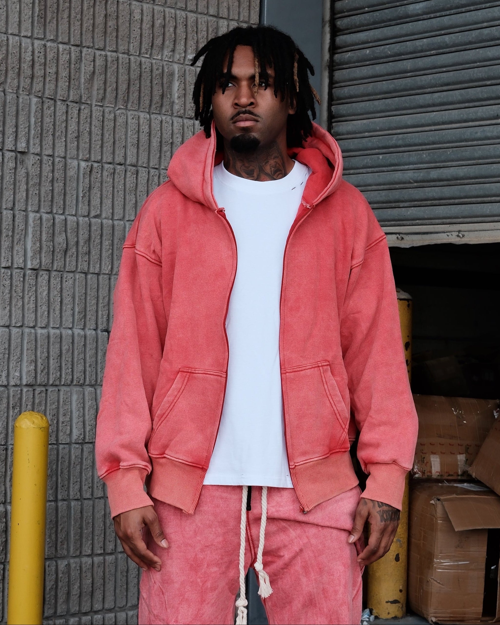 Crystal Wash Zipper Hoodie | BH605 | Blank House