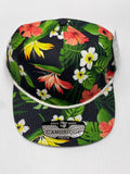 Cambridge 5 Panel Unstructured Floral Rope Hat | PB309