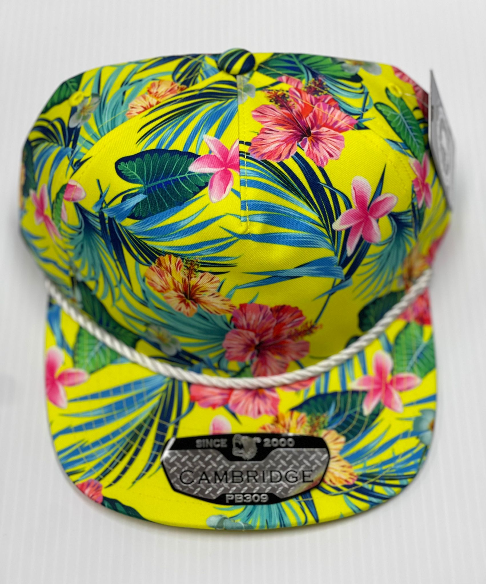 Cambridge 5 Panel Unstructured Floral Rope Hat | PITBULL