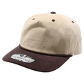 Twill Khaki Two Tone Unstructured Hat With Rope | PB286