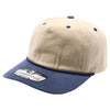 Twill Khaki Two Tone Unstructured Hat With Rope | PB286