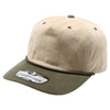 Twill Khaki Two Tone Unstructured Hat With Rope | PB286