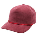 5 Panel Corduroy Unstructured Hat With Rope | PB314
