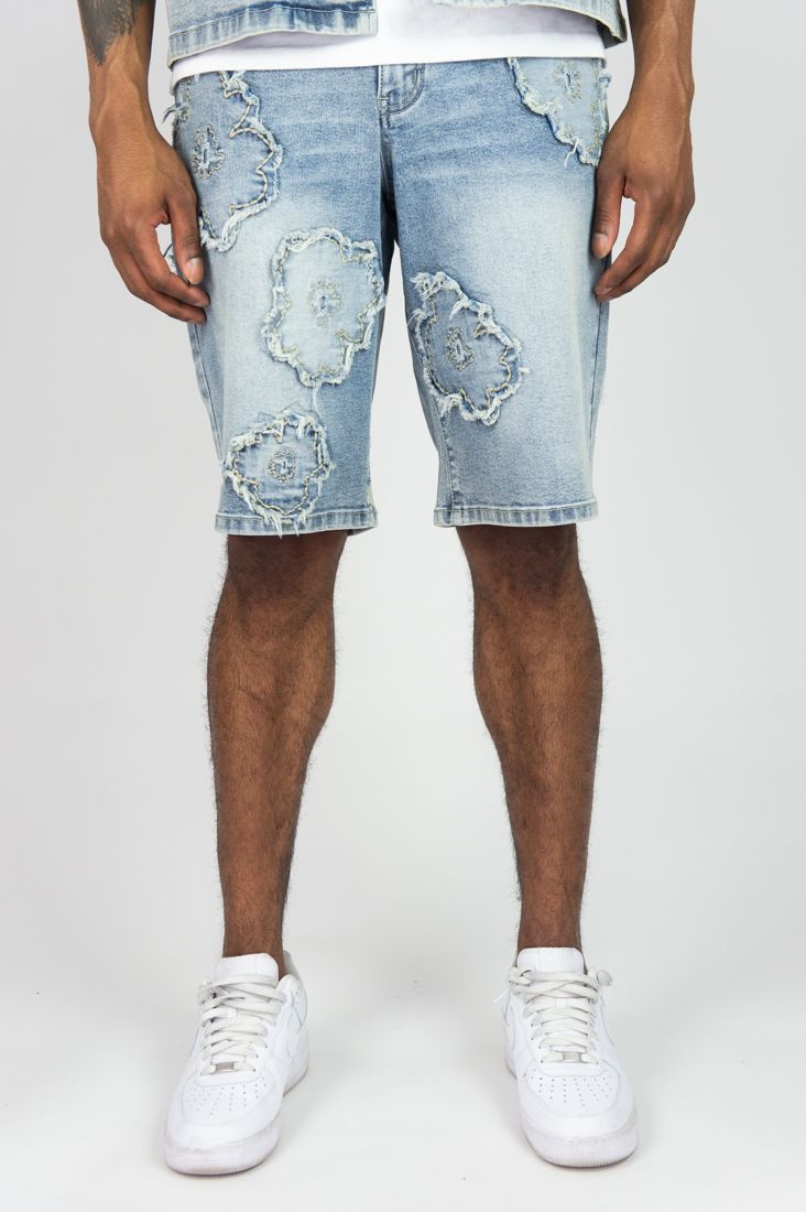 In Bloom Denim Jorts | Rebel Minds