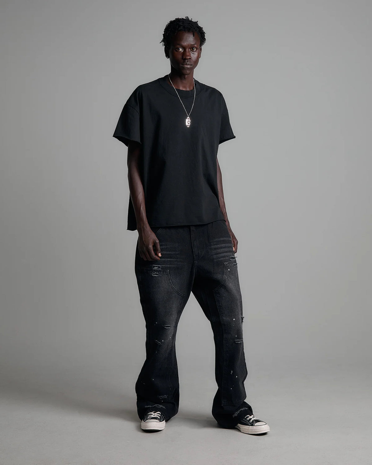 7.5 oz Max Heavyweight Garment Dye Raw Hem Tee | SHGDRHT