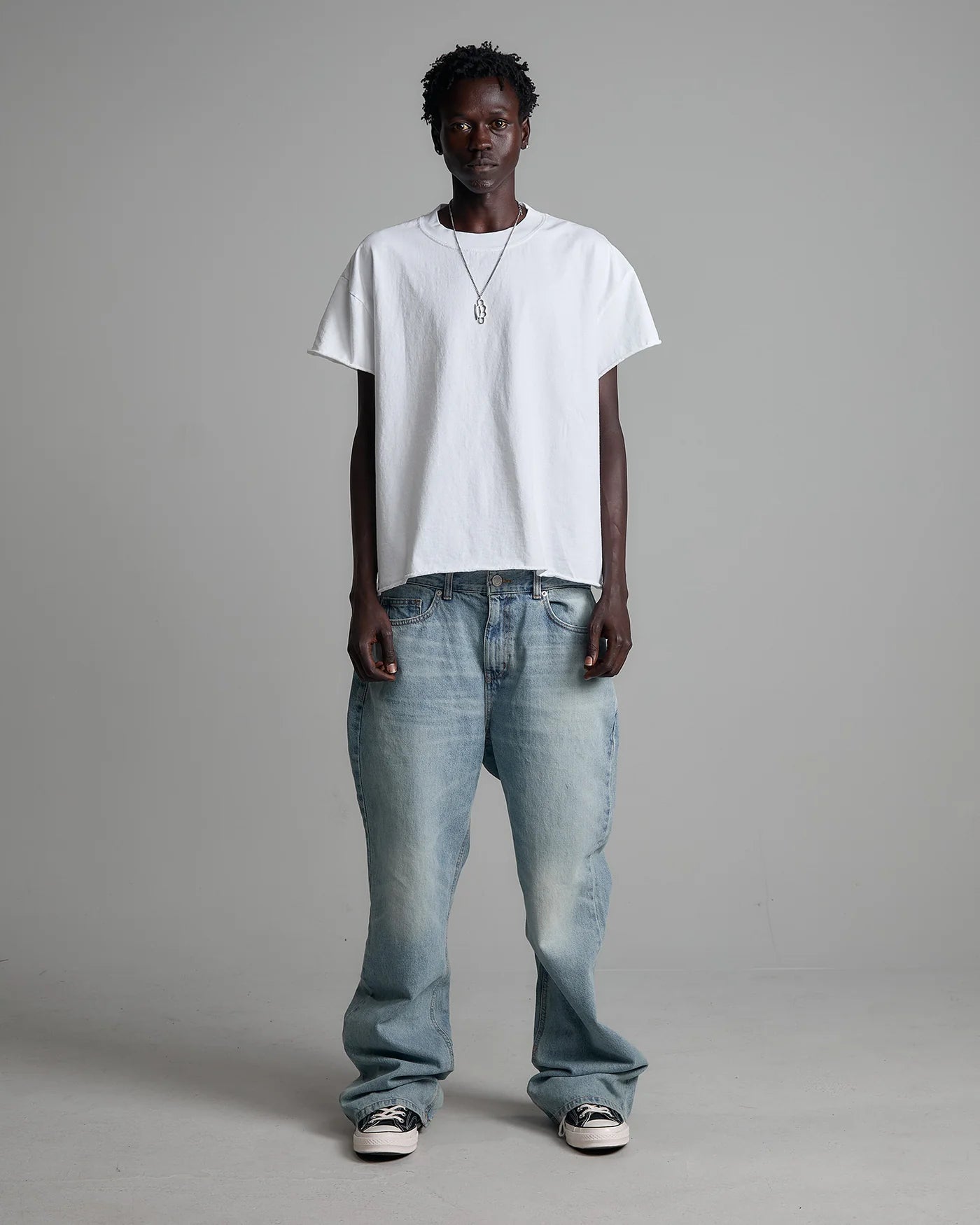7.5 oz Max Heavyweight Garment Dye Raw Hem Tee | SHGDRHT