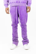 Acid Washed Fleece Stacked Pants | 341-401