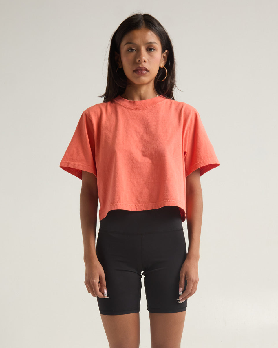Garment-dye Cropped M-65 ブラック　サイズ0 6.0oz Garment Dye Crop Top – Shakawear.com