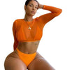 2-Piece Bikini with Long Sleeve Mesh