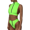 2 Piece Swimming Zipper Bikini | BH4118