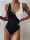 Scallop 2 Tone One-Piece Swimsuit | BH4111