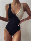 Scallop 2 Tone One-Piece Swimsuit | BH4111