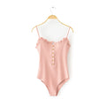 A2Z Spaghetti Strap Button Front Body Suit | BH4001