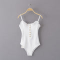 A2Z Spaghetti Strap Button Front Body Suit | BH4001