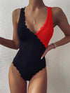 Scallop 2 Tone One-Piece Swimsuit | BH4111