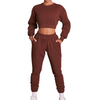 Ladies Crewneck Ribbed Sweatsuit | BH4012 | Blank House
