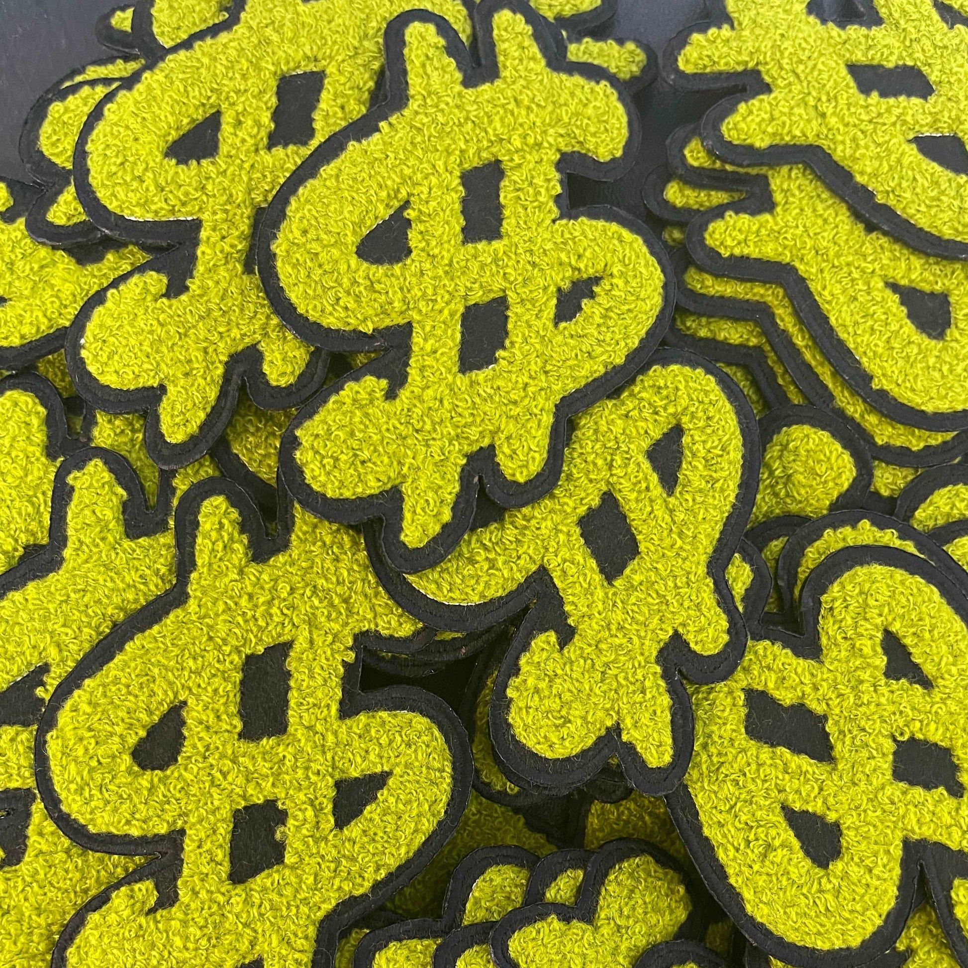 $ Dollar Sign - Chenille Iron-On Patches