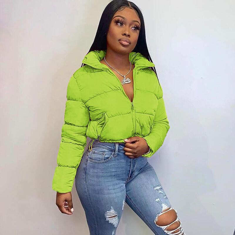 Ladies Crop Puffer Jacket