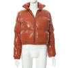 Ladies Patent Leather Puffer Jacket | BH2401