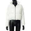Ladies Patent Leather Puffer Jacket | BH2401