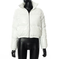Ladies Patent Leather Puffer Jacket | BH2401