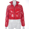 Ladies Patent Leather Puffer Jacket | BH2401