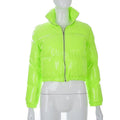 Ladies Patent Leather Puffer Jacket | BH2401