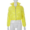 Ladies Patent Leather Puffer Jacket | BH2401