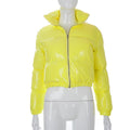 Ladies Patent Leather Puffer Jacket | BH2401