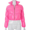 Ladies Patent Leather Puffer Jacket | BH2401