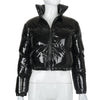 Ladies Patent Leather Puffer Jacket | BH2401